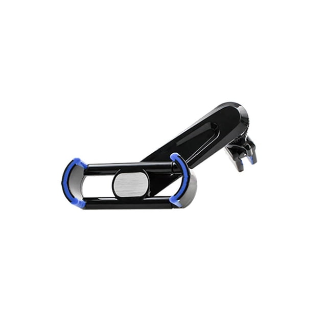 axGear Support Universel pour Téléphone Intelligent et Voiture, Support de Berceau pour Tableau de Bord avec un design Élégant Noir et Bleu. Ce Support Présente une Pince Extensible compatible avec des Appareils de 2,1 à 3,5 Pouces de Large, Prend en Charge une rotation à 360 Degrés pour des angles de Vision Personnalisables, et Convient à Divers types d'Aérations, Y Compris des Formes Verticales, Horizontales et Rondes. Fabriqué à Partir de Matériaux Durables en ABS et gel de Silice, Il Est Léger, portable et Idéal pour l'Utilisation sur Tableau de Bord.