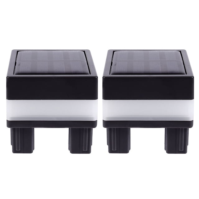 Miangastore 2pcs Outdoor Solar Fence Lights Waterproof Yard Post Lights Villa Fence Lamp
