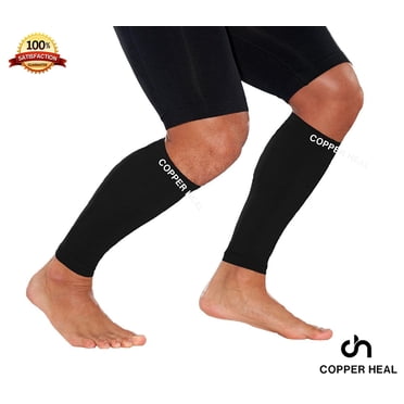 CALF Copper Compression SLEEVES by COPPER HEAL (1 PAIR) For Exercise Sport Recovery