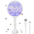 thumbnail image 1 of Electric Fly Swatter, Outdoor Indoor Tennis Fly Zapper, Handheld Bug Zapper Racket, Electric Mosquito Swatter, Mosquito Killer Lamp, USB Rechargeable Portable Fly Zapper, 1 of 7