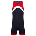 thumbnail image 4 of Sxiwei Men's Sun Protection Jumpsuit Sleeveless Rash Guard Zipper Bodysuit Swimwear Surfing Bathing Red XL, 4 of 7