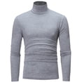 thumbnail image 1 of Chandails à Col Roulé pour Hommes à Manches Longues Chandails à Col Roulé pour Hommes à Manches Longues Couleur Unie Extensible Coupe Ajustée Haut de Base Blouse Chemises à Manches Longues pour Hommes, 1 of 6