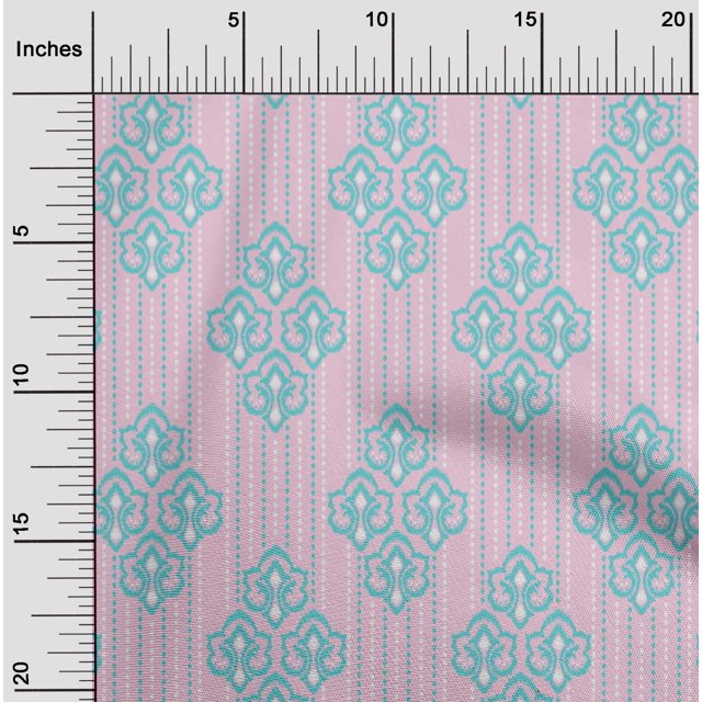 oneOone Tissu Polyester Lycra Ethnique Ikat Imprimé 1 Yard 56 Pouces de Large
