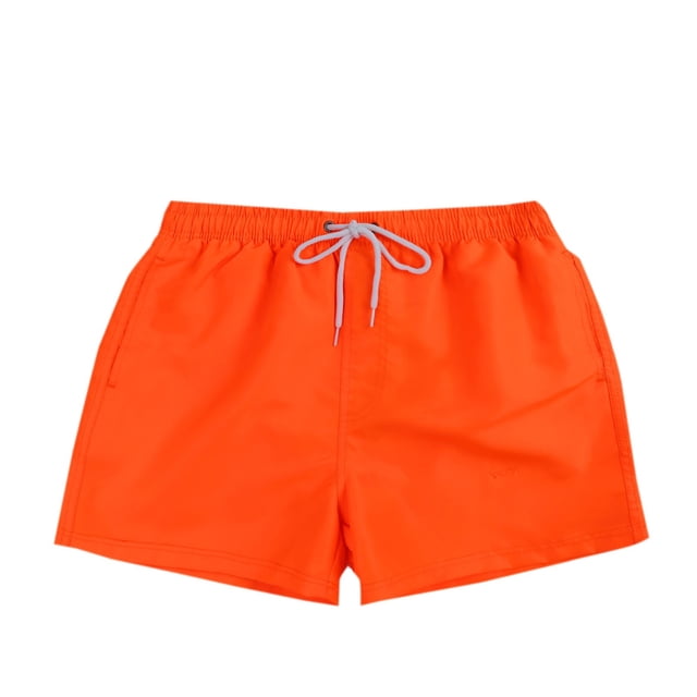 Mens Shorts, Mens Casual Surfing Solid Color Drawstring Elastic Quick-dry Beach Shorts