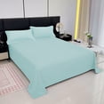 thumbnail image 4 of Bed Sheets, Staron 2026 Double Brushed Polyester Dormitory Bedding, Solid Color Easy Care Queen Size Bed Sheet Set Machine Washable, Green, 4 of 7