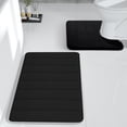 thumbnail image 1 of Xihbxyly Bathroom Rugs Sets 2 Piece, Bathroom Rug Set, Bathroom Rug Sets, Memory Foam Bath Mat, Bathroom Mat Quick Dry, Rugs for Bathroom Floor, Non-slip, Thick, Small Bathroom Rug, Dark, 1 of 7