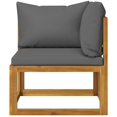 thumbnail image 2 of vidaXL Sectional Corner Sofa & Dark Grey Cushion Solid Acacia Wood, 2 of 5