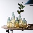 thumbnail image 3 of Bud Glass Vase Small Rustic Vintage Flower Bottle 2.5*5 Inch Vases Embossed Design Centerpiece Decor Flower Bottle Vase, 3 of 15