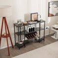 thumbnail image 4 of Costway Table de Bar Armoire à Vin Table Casier à Vin pour Boissons Verres avec Prises de Courant Gris, 4 of 10