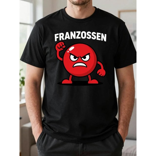 T Shirt Men'S Fun French Grr Pattern | French Text Print And Angry Red Face Franzosen Design The Perfect Gift For Family