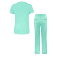 thumbnail image 3 of Adar Scrub Set pour Femmes - Scrub Top Incurvé en V & Scrub Pants - 4402 - Aqua - XL, 3 of 8