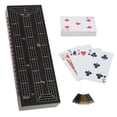 thumbnail image 1 of WE Games 3 Player Wooden Cribbage Set - Easy Grip Pegs - Black Stained, 1 of 8