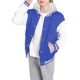 thumbnail image 3 of GDREDA Boys Coat & Jacket Child Boys Girls Autumn Spring Long Sleeved Color Block Baseball Hooded Coat Top Clothes for Kids Stylish and Comfortable Outerwear, 3 of 6