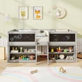 thumbnail image 2 of Costway Twin Size Low Loft Bed with Ramp Ladder & Bookcases Full-length Safety Guardrail Gray, 2 of 10