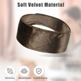 thumbnail image 4 of Unique Bargains 2pcs Fastener Band, Velvet for Securing Wigs,Adjustable, No Slip, Hold Hair Back Deep Coffee Color, 4 of 7