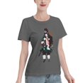 thumbnail image 2 of T-Shirt Basique à Manches Courtes pour Femmes Demon Slayer : Tanjirou et Nidouzi, 2 of 6