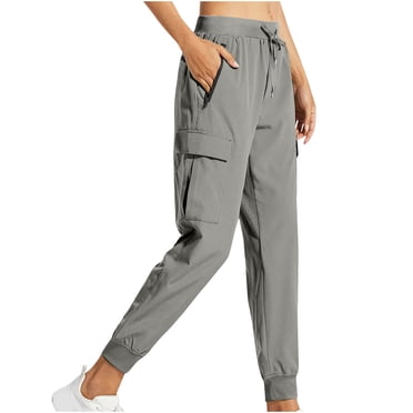 RKSTN Pantalon Femme Nylon Séchage Rapide Pantalon de Randonnée pour Sports Mise en Forme Loisirs Cordon de Serrage Tenue de Travail Pantalon de Jogging Coupe Ample Pantalon Long