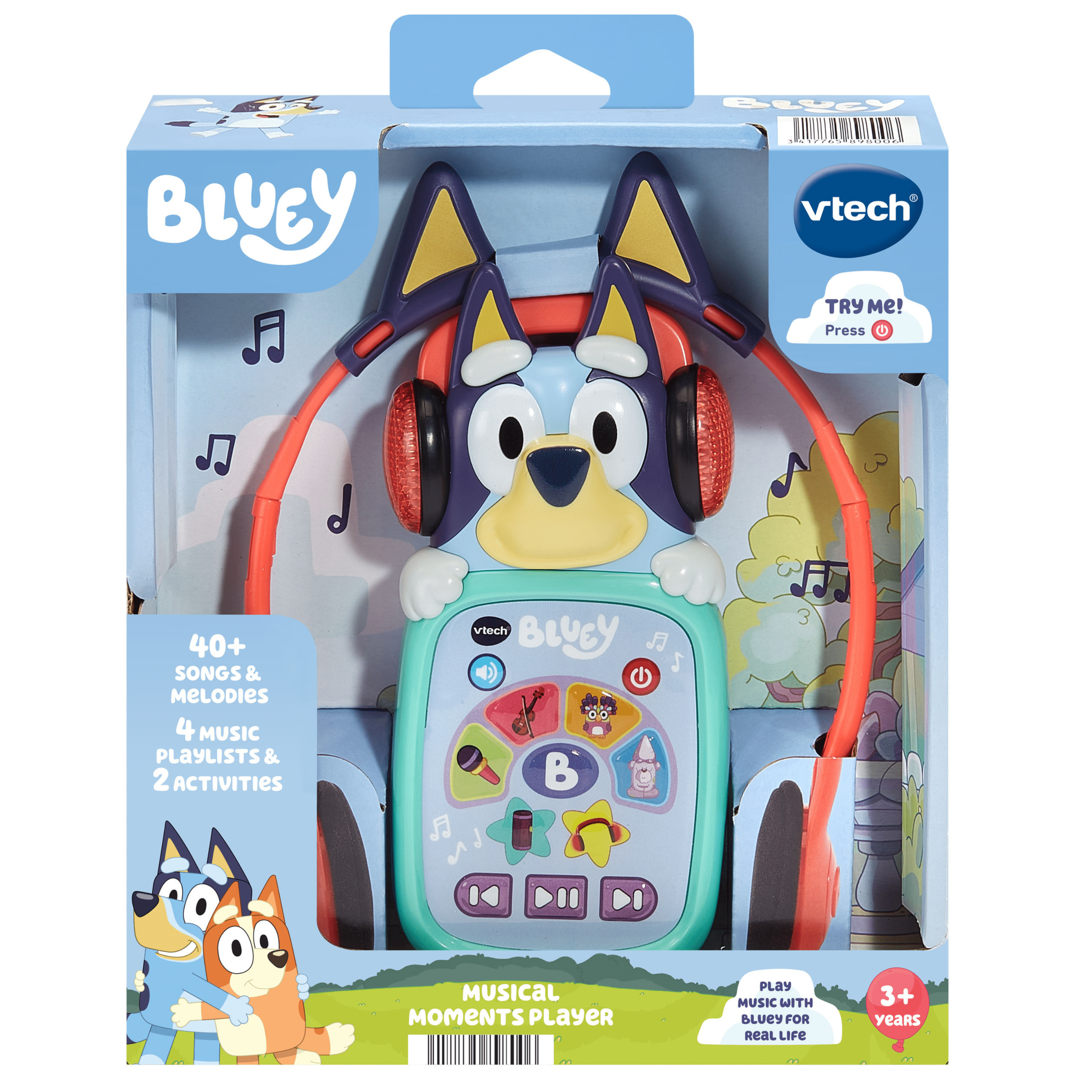 VTech Bluey Mon baladeur musical avec les chansons de la série pour les enfants - Version Anglaise, 3+ Ans