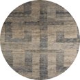 thumbnail image 1 of Ahgly Company Tapis Rond Abstrait Violet Lavable en Machine, 8 Pieds Rond, 1 of 7