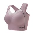 thumbnail image 2 of Wirefree Sports Bra for Plus Size Women, Full Coverage with Side Support & Back Smoothing Design, High Impact Support for Running, Gym & Yoga. Light Purple 38, 2 of 3
