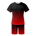 thumbnail image 3 of Men's Suits Contemporary Fashion Two-Piece Set Featuring 3D Digital Print Short Sleeve Top and Matching Shorts for Everyday Comfort and Style, 3 of 4