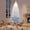Blue, variant on Bingirl 4ft 6in Prelit Pink Gradient Snow Flocked Pencil Christmas Tree - Holiday Decoration with 100 Dual Color LED Lights, 320 Branch Tips & Metal Stand