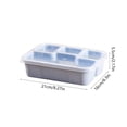 thumbnail image 3 of Birdeem 4 Compartment Lunch Box, Leak Proof Food Storage Container with Secure Lid, 8 Inch Plastic Meal Prep Snack Organizer for Kids Adults, 3 of 9