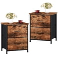 thumbnail image 1 of Eunos Tables de Nuit pour Chambre, Ensemble de 2, Petite Table de Chevet Table d'Appoint pour Garde-Robe, Fini Grain de Bois, 1 of 7