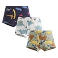 thumbnail image 1 of MIASHUI Boys Cotton Box Briefs Cartoon Print Briefs Multipack Children Underwear 3PCS,Pink,7-8 Years, 1 of 2
