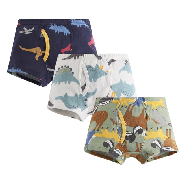 MIASHUI Boys Cotton Box Briefs Cartoon Print Briefs Multipack Children Underwear 3PCS,Pink,7-8 Years
