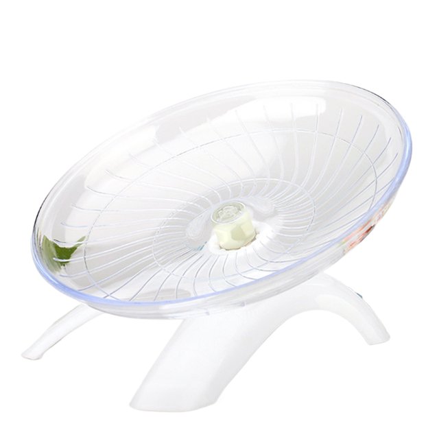 tredstone Roue d'Exercice en Plastique pour Hamsters Hérissons Pas de Bruit Interactif Blanc