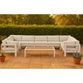 thumbnail image 2 of Meridian Furniture Nizuc White Outdoor Patio Modular Sectional, 2 of 8