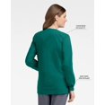 thumbnail image 3 of Landau Essentials Veste d'Uniforme à 4 Poches pour Femmes : Coupe Classique et Décontractée, Col Ras du Cou, devant à Boutons-Pression et Poignets en Tricot 7525, 3 of 5