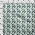 thumbnail image 3 of oneOone Rayonne Vert Sarcelle Tissu Cactus Matière de Robe Tissu Imprimé Tissu au Mètre 56 Pouces de Large, 3 of 5