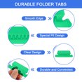 thumbnail image 4 of Uxcell Hanging File Folder Tabs, 2 Inch File Folder Tabs and Inserts Plastic Clear File Folder Labels Filing Tabs for Hanging File Folders, Green, 50 Pcs, 4 of 7
