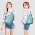 thumbnail image 2 of Shark Week Special Sling Backpack - Multiple Shark Species Educational Print, 2 of 2