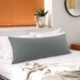 thumbnail image 1 of PiccoCasa Brushed Microfiber Pillowcase Body Pillow Pillowcase, Standard Grey, 1 of 9