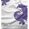 thumbnail image 1 of Soimoi Cotton Duck Fabric Peacock Block Print Sewing Fabric Yard 42 Inch Wide, 1 of 3
