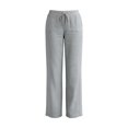 thumbnail image 4 of Nuoqisi Women Linen Pants Wide Leg Palazzo Pants Cotton Linen Drawstring Summer Pants with Pockets, 4 of 5