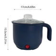thumbnail image 3 of XYAIYT Border Electric Cooker Multi purpose Hot Pot for Noodles,Rice Easy Cooking in Dorm,Office Home Non Stick,Stainless Steel(Dark Blue), 3 of 6