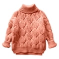 thumbnail image 1 of Zwiiyzr 1-10 Ans Tout-Petits Enfants Bébés Garçons et Filles Chandail Tricoté Blouse Chandail Tendance Mignon Couleur Manches Longues Chaud Col Rond Chandail Orange, 1 of 4