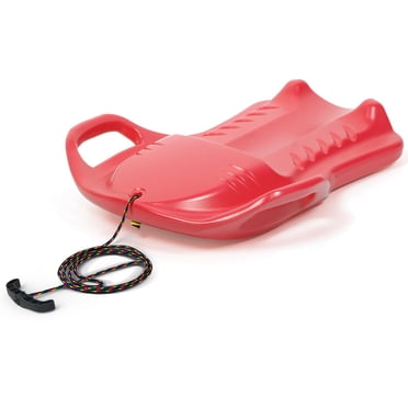 ArcticThrill Snow Sled for Kids - ParadiseRide Slider - Single Rider Sprinter Toboggan with Handles and Pull Rope; Outdoor Plastic Winter Sleigh for Toddlers & Kids