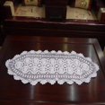 thumbnail image 2 of CHOK Cotton Handmade Crochet Lace Table Runner Oval Doilies Dresser Scarf, 2 of 3