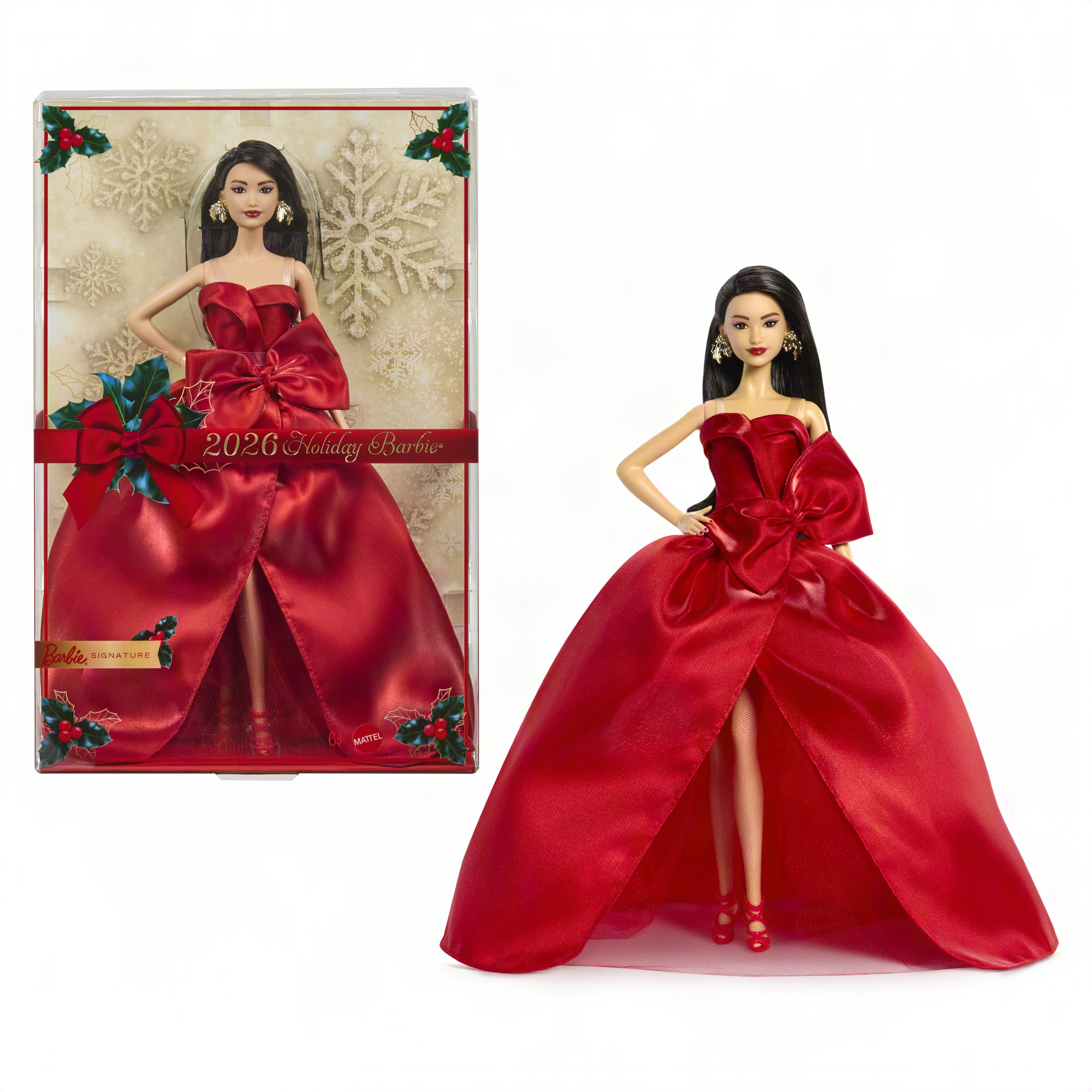 Barbie Poupée Barbie Joyeux Noël 2026 avec emballage de présentation