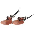 thumbnail image 4 of 2pcs Leather Thumb Ring Finger Guard Tab Glove Bow Protection Brown, 4 of 11