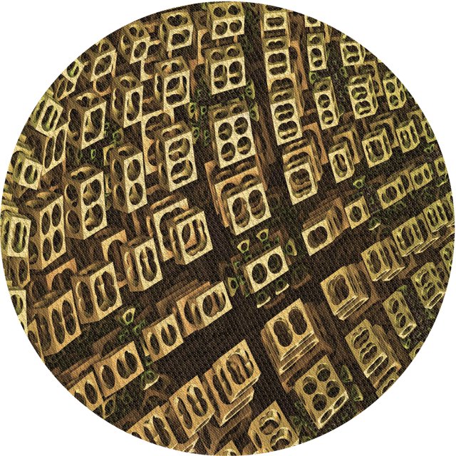 Ahgly Tapis Rond Lavable en Machine Intérieur Caramel Brun, 3 Pieds Rond