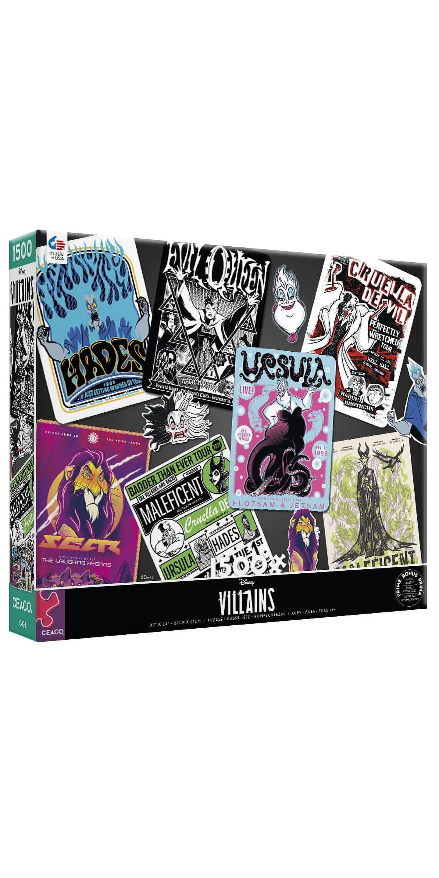 Ceaco Disney Villains Evergreen 1500-Piece Interlocking Jigsaw Puzzle