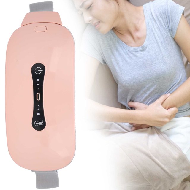 FLAMEEN Menstrual Heating Device,Menstrual Heating Pad Electric Heating Vibration Rechargeable Menstrual Pain Relief Device,Waist Heating Pain Relief Device