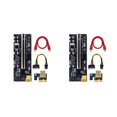 thumbnail image 4 of tredstone 5x USB 3 Planche Rehausseur VER009S Or PCI-E 1x à 16x Alimenté 60cm PCIe Rallonge Fente Noire+fil Rouge 2Ensemble, 4 of 6