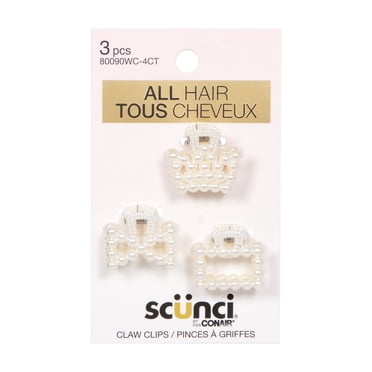 Ensemble de 3 mini pinces Scunci avec perles
